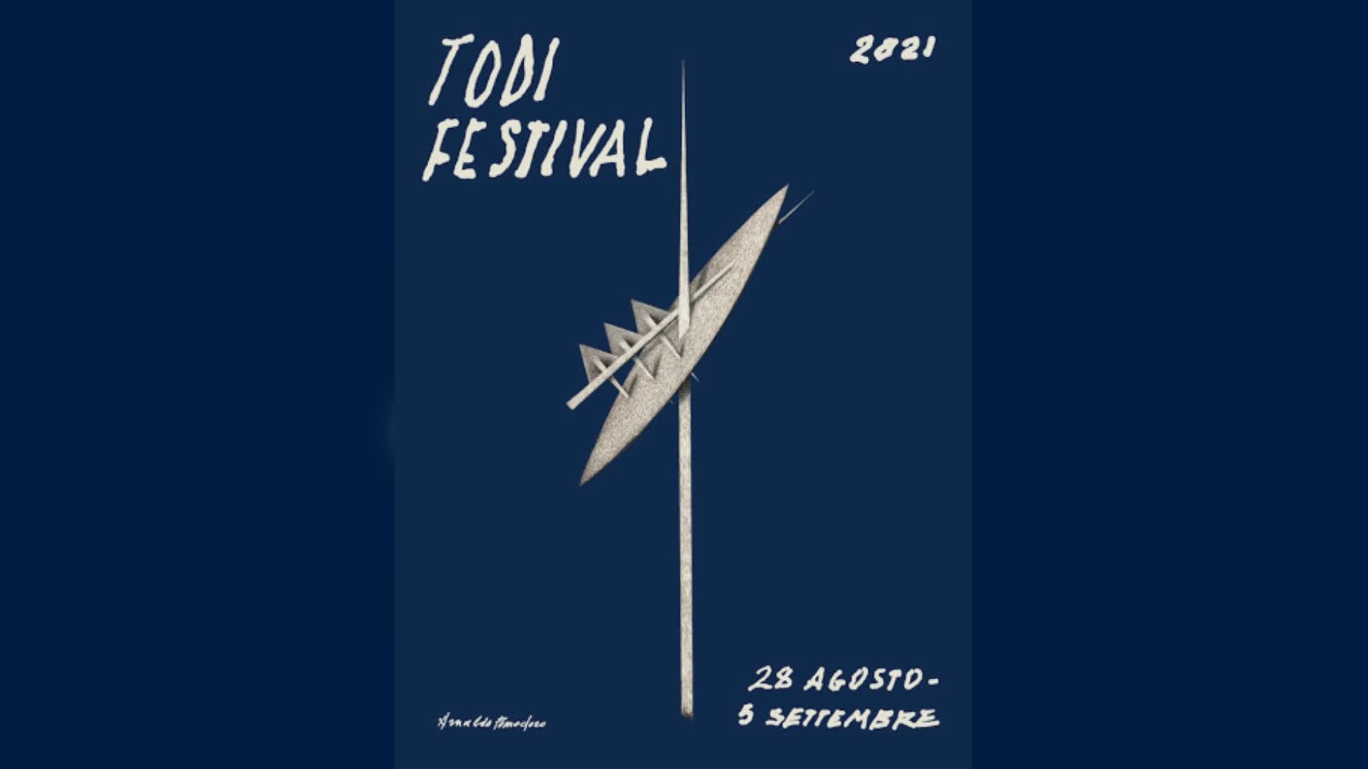 Il logo del Todi Festival 2021 firmato da Arnaldo Pomodoro