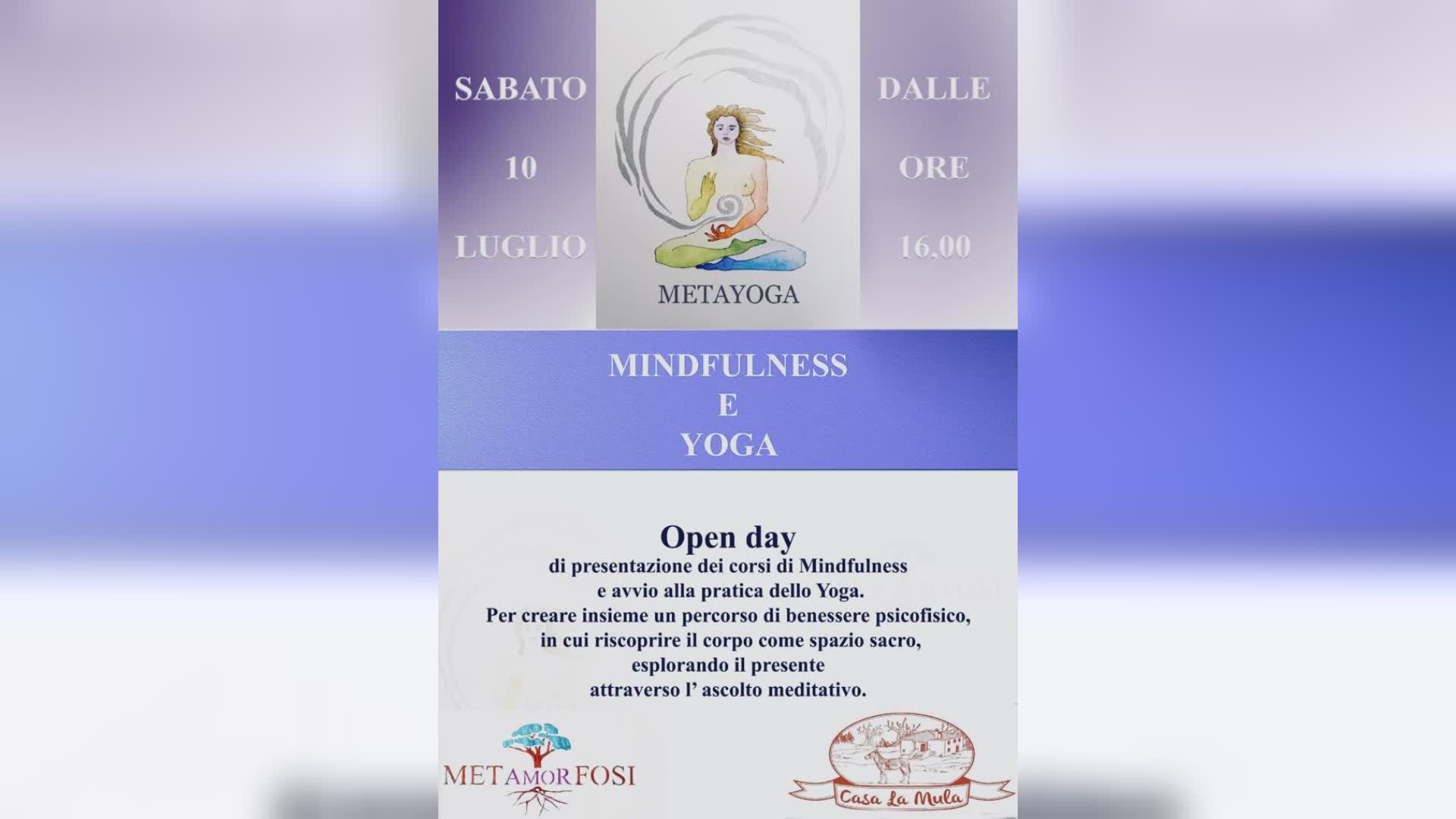 A Casa la Mula un open day di metayoga