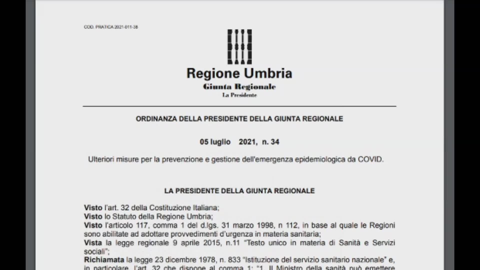 Sagre, la Tesei firma nuova ordinanza