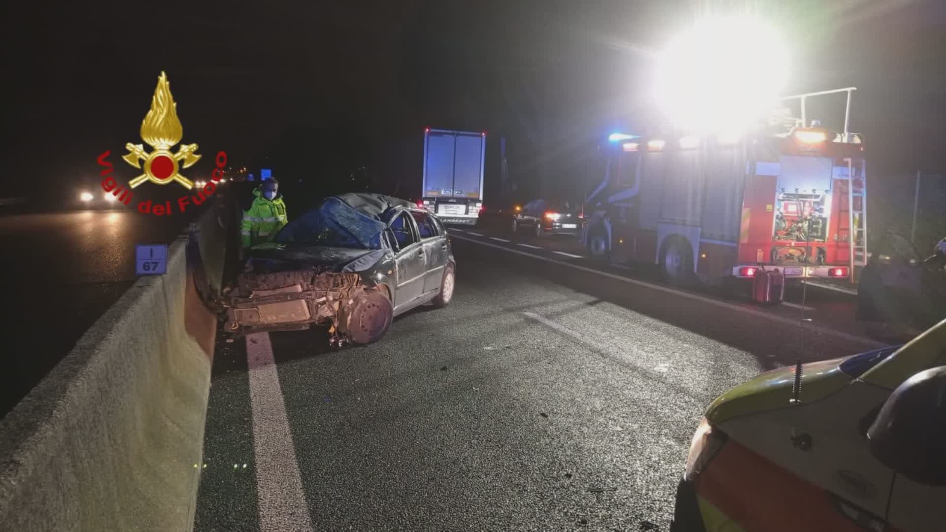 Incidente fra Montebello e Balanzano: due feriti