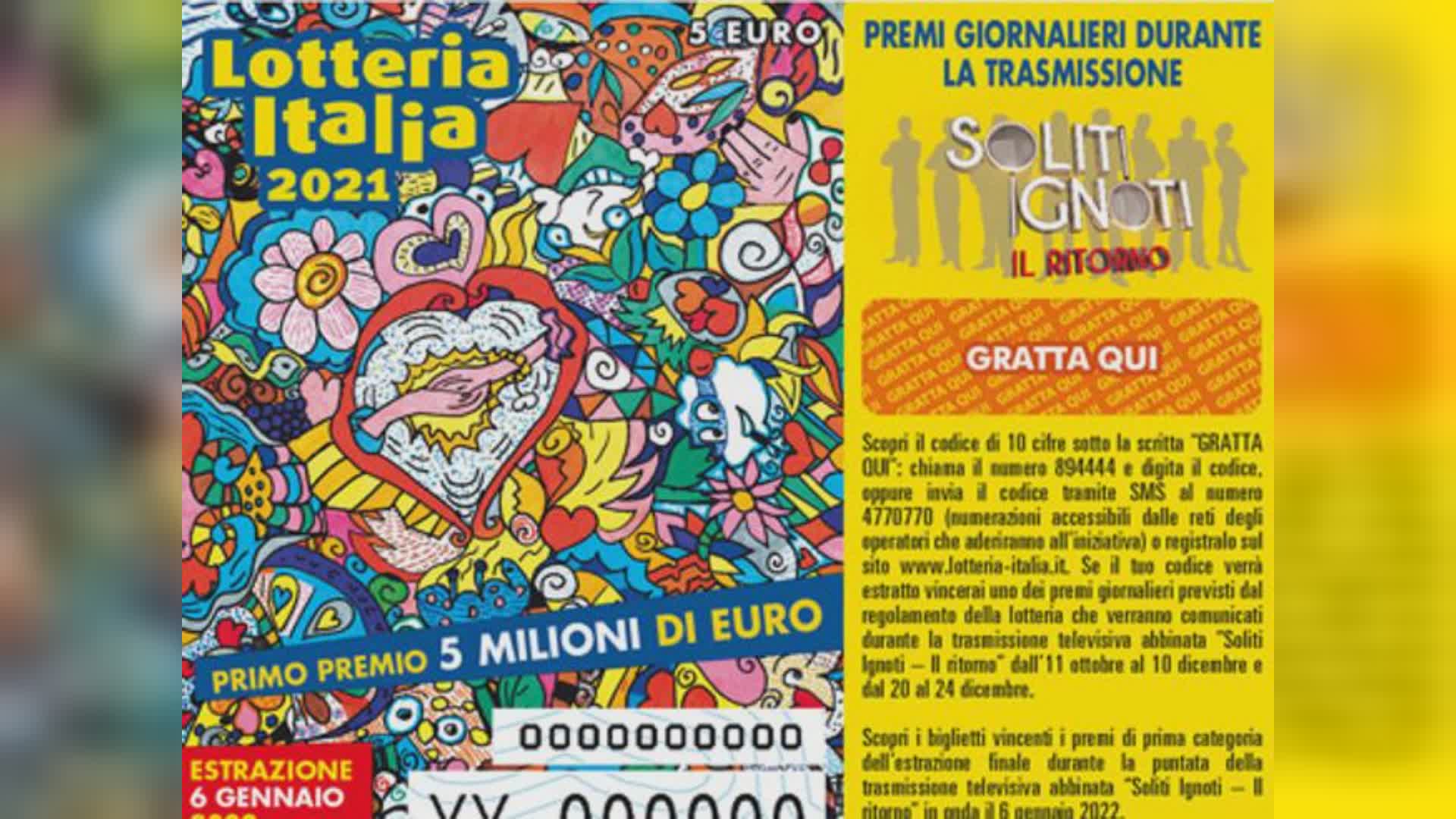 Lotteria Italia: la vincita maggiore in Umbria è di 20mila euro