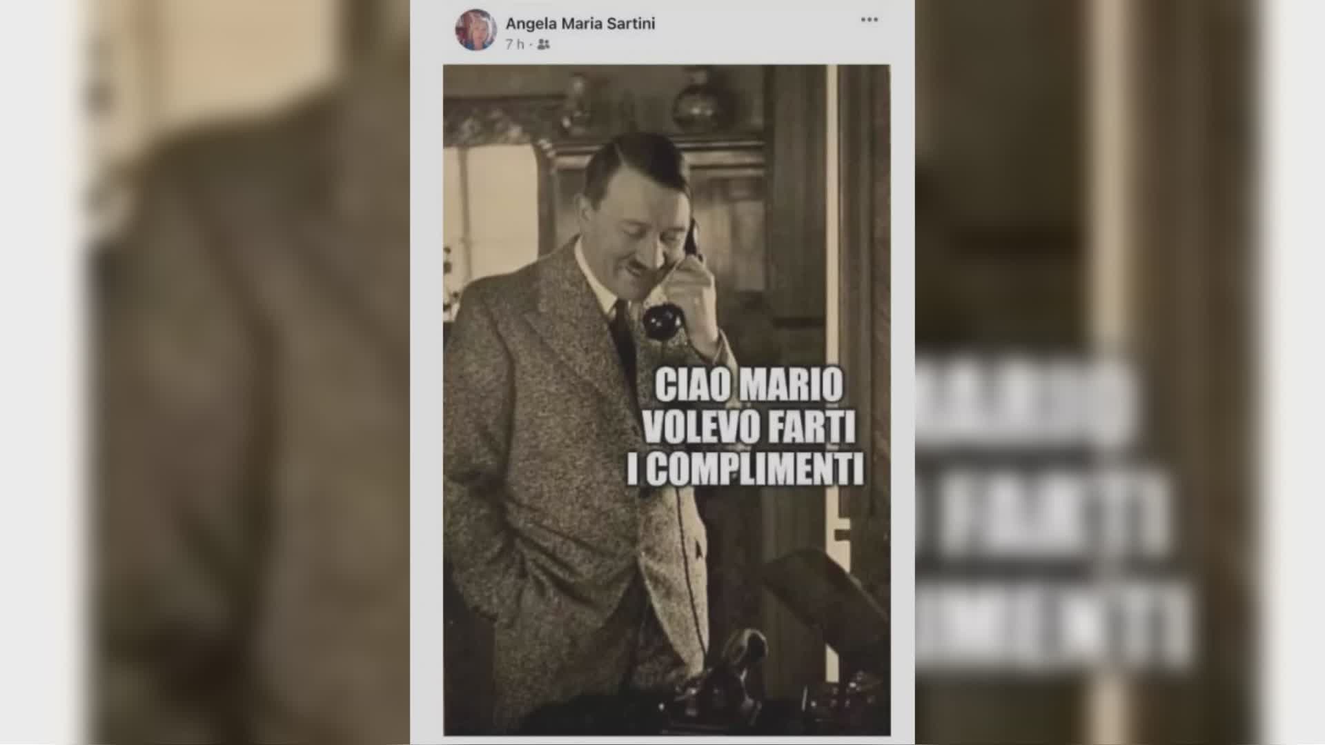 Critica Draghi con una foto di Hitler. Sospesa assessore Sartini