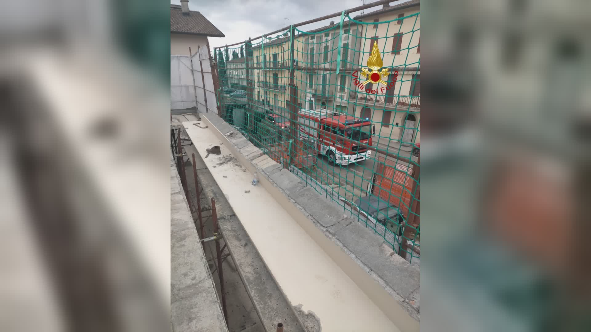 Incedente sul lavoro: crolla muro a S. Giustino, ferito operaio