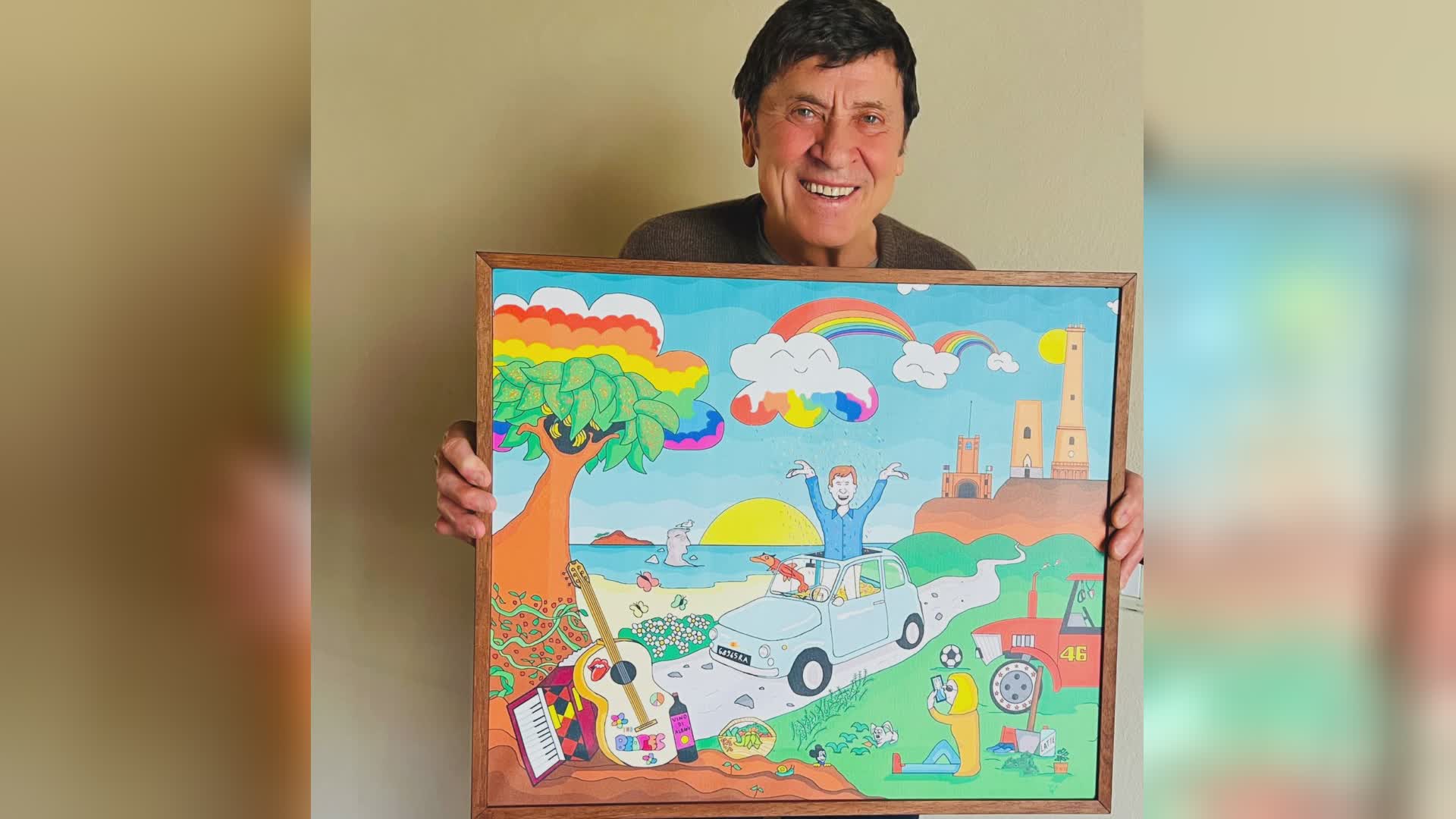 Manda disegno a Gianni Morandi, che lo ringrazia su Facebook