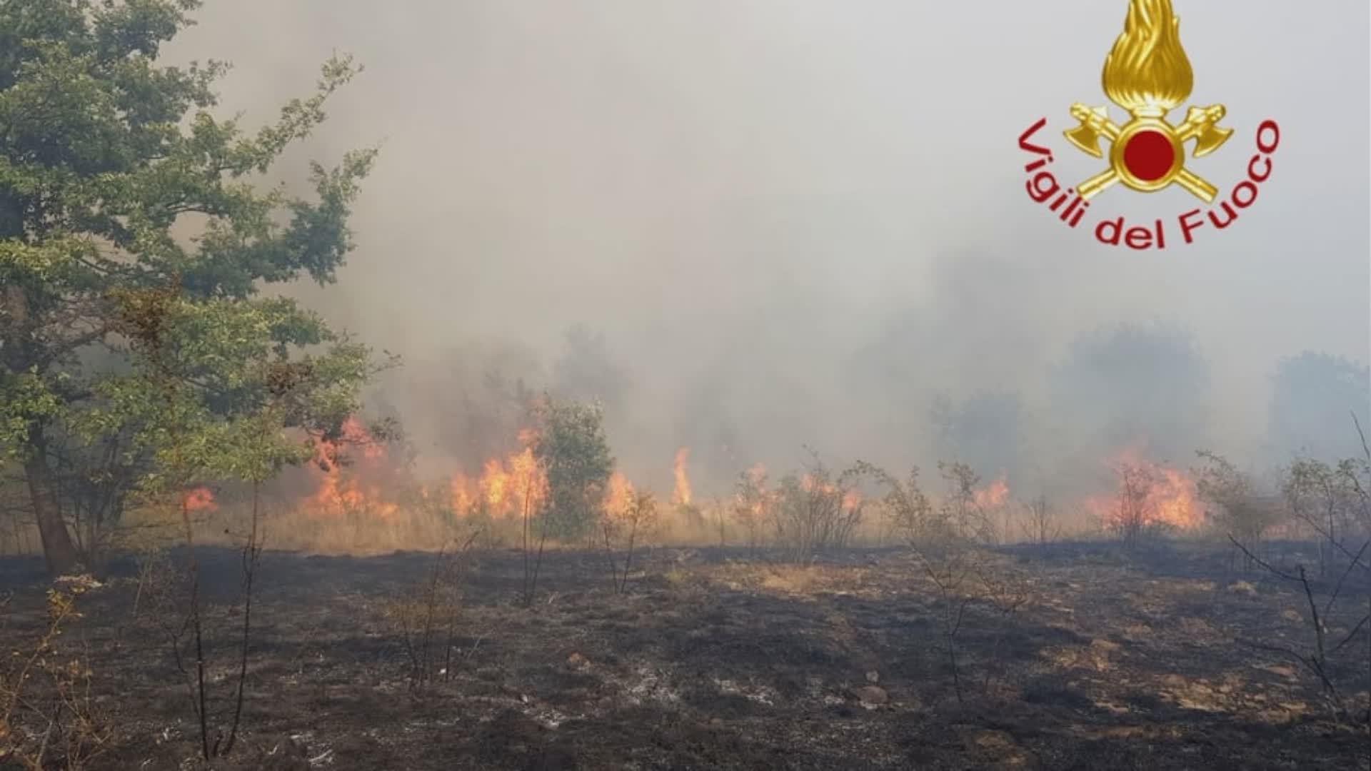 Incendi, Vigili del fuoco al lavoro tutta la notte nel ternano