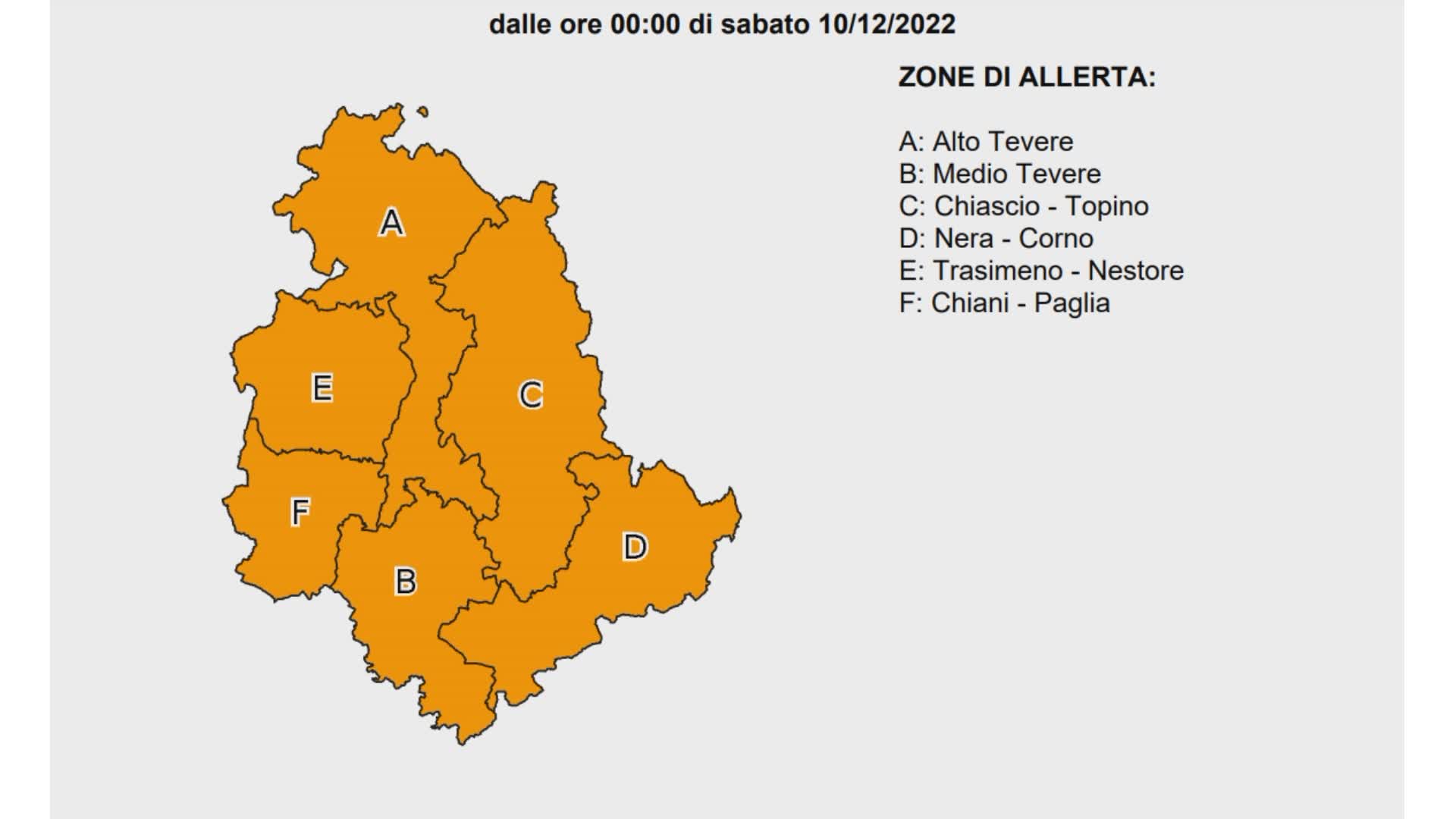 Meteo, allerta arancione per la giornata di sabato