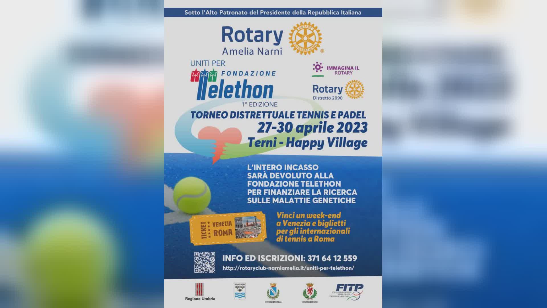 Telethon, dal 27 al 30 torneto di Padel a scopo benefico