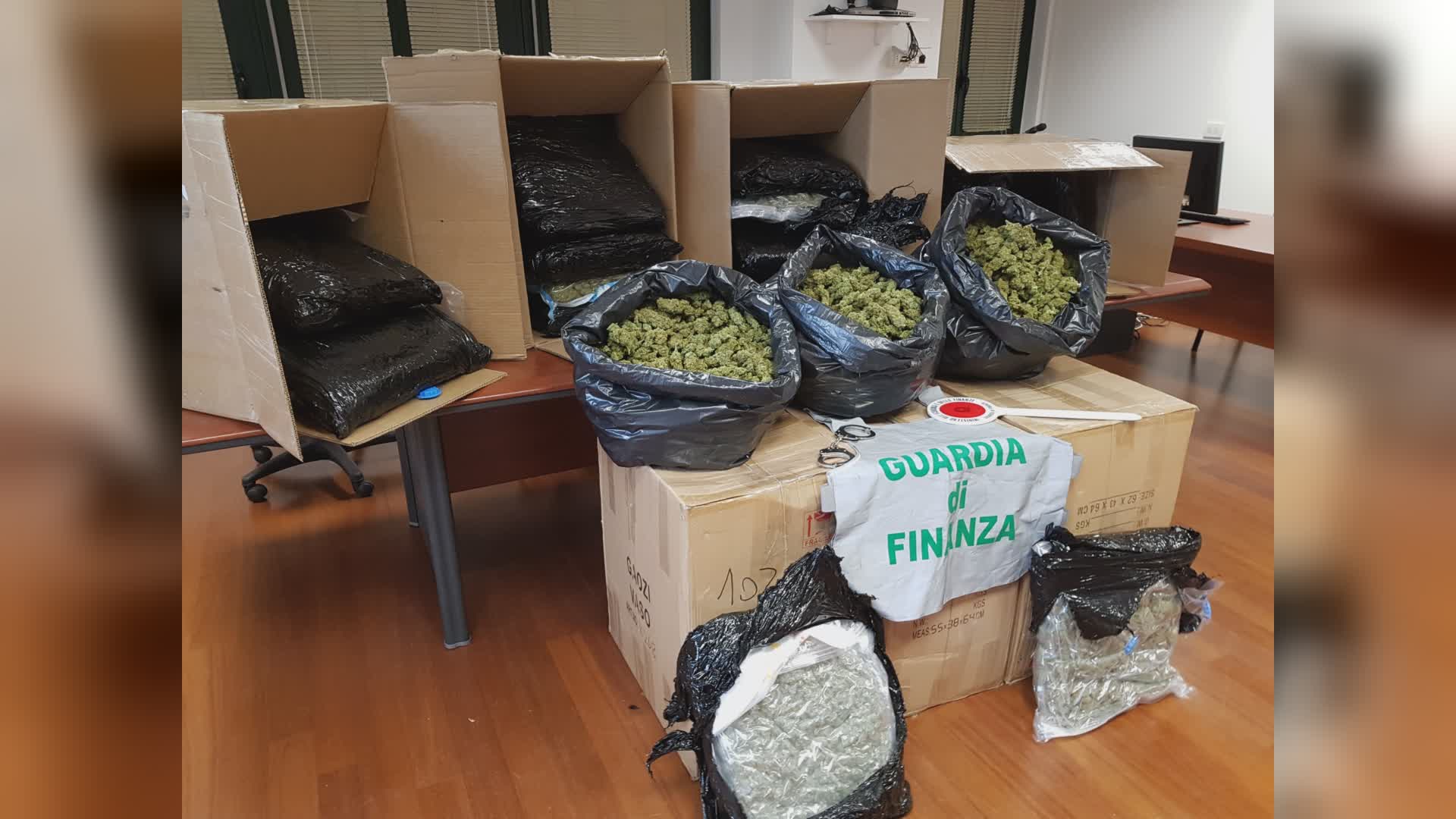 Maxi sequestro di 150 kg di marijuana. Cinese in manette