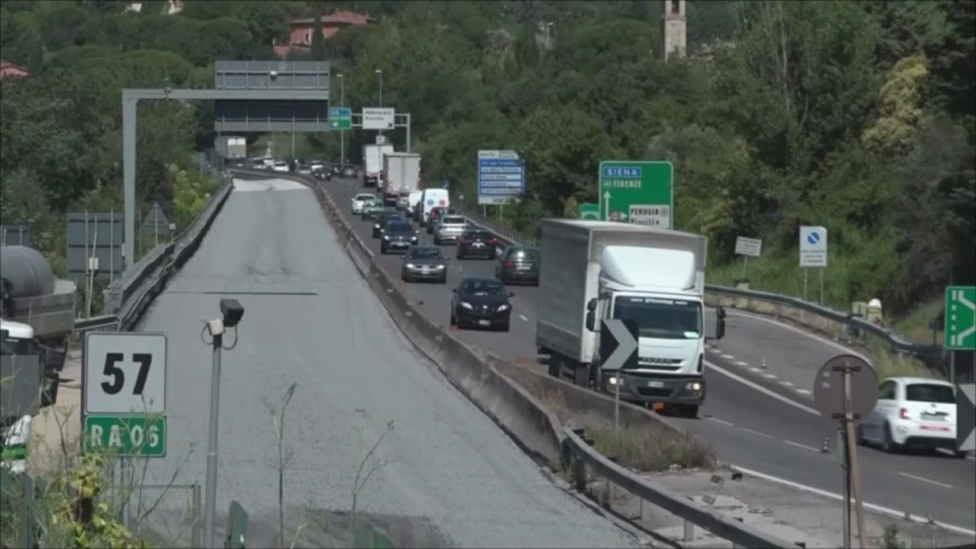 Rimossi tutti i cantieri sul raccordo Perugia-Bettolle