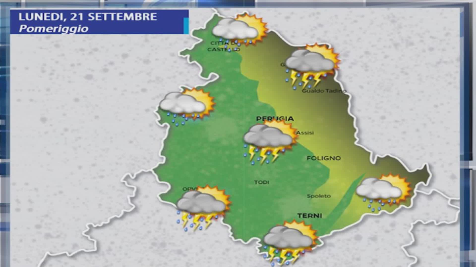 Temporali in Umbria, allerta Protezione Civile: occhio ai fiumi