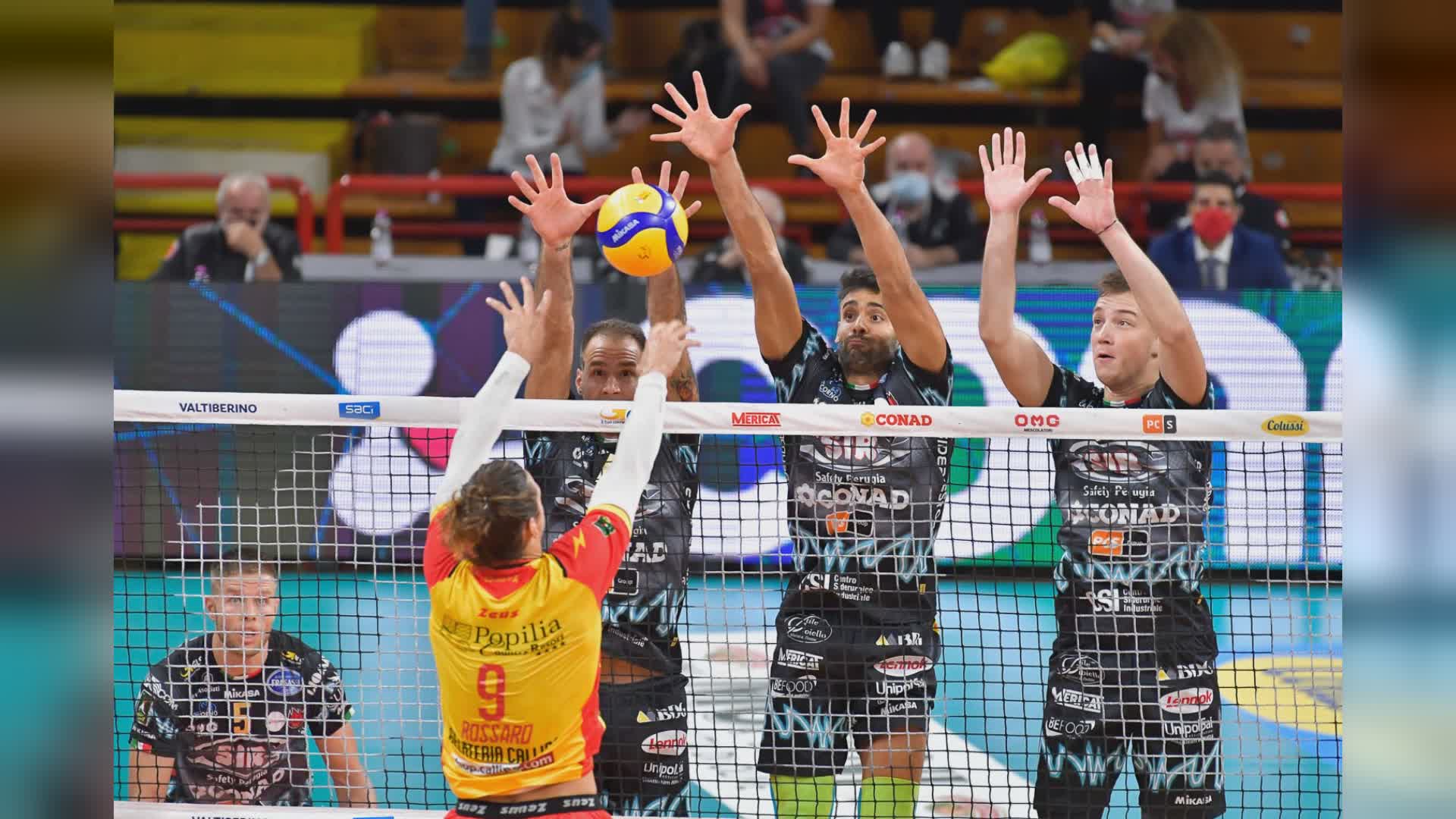 Sir vince a fatica contro Vibo Valentia 3-0 (35-33, 26-24, 25-20)