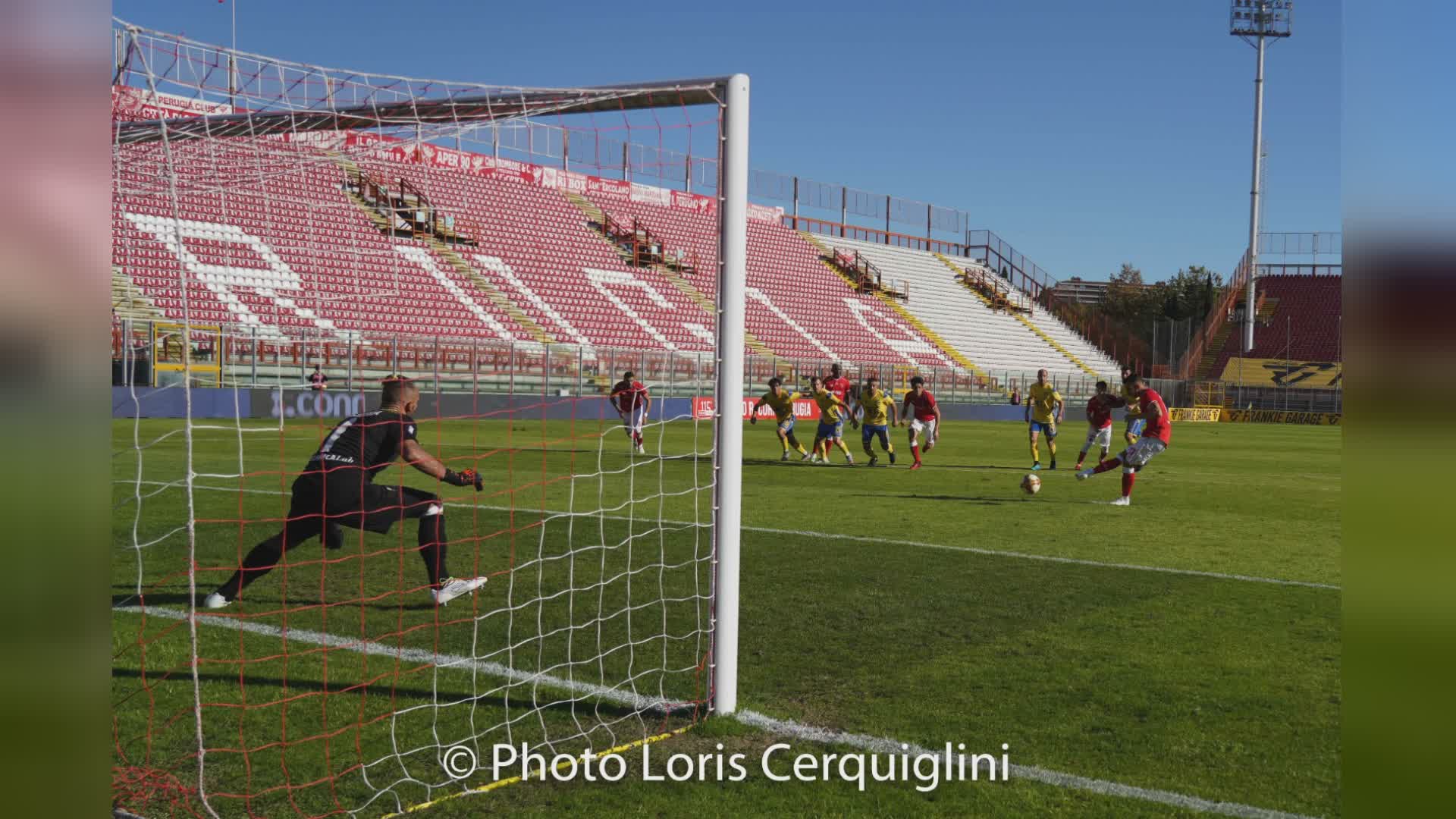 Perugia-Fermana 2-0: Grifo riscatto, prova convincente. La Cronaca