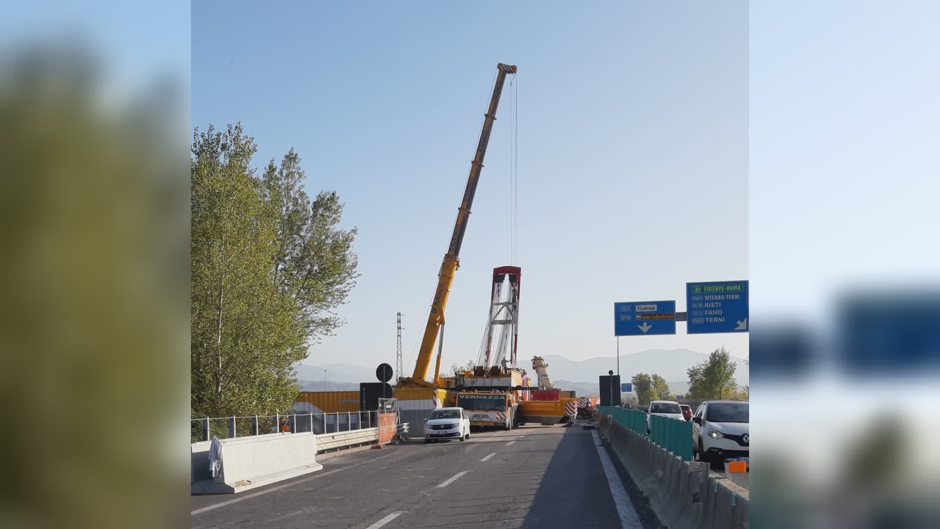 Lavori viadotto “Acqua e Olio” chiusura provvisoria E45