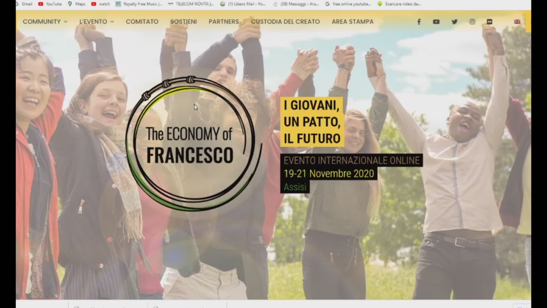 Al via da domani The Economy of Francesco
