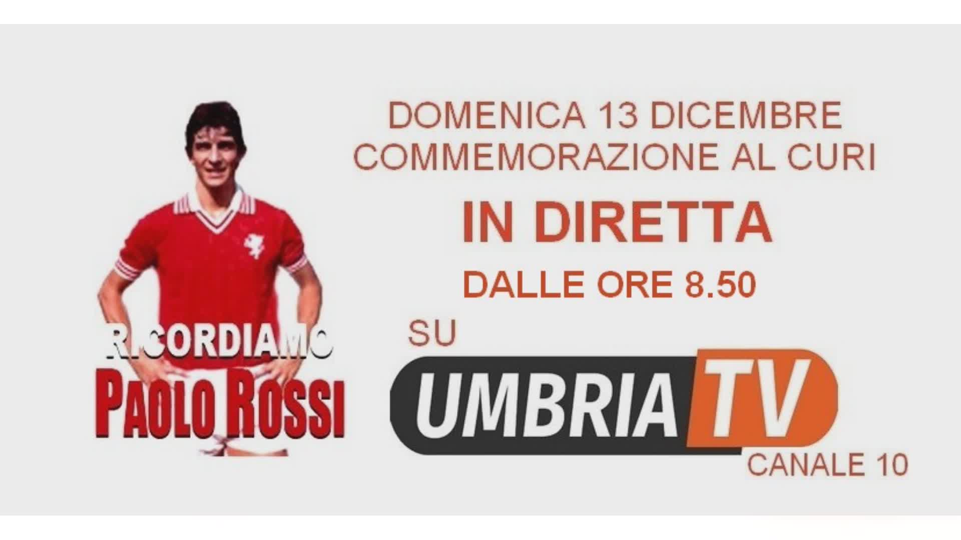 In diretta su Umbria TV la commemorazione di Paolo Rossi al Curi
