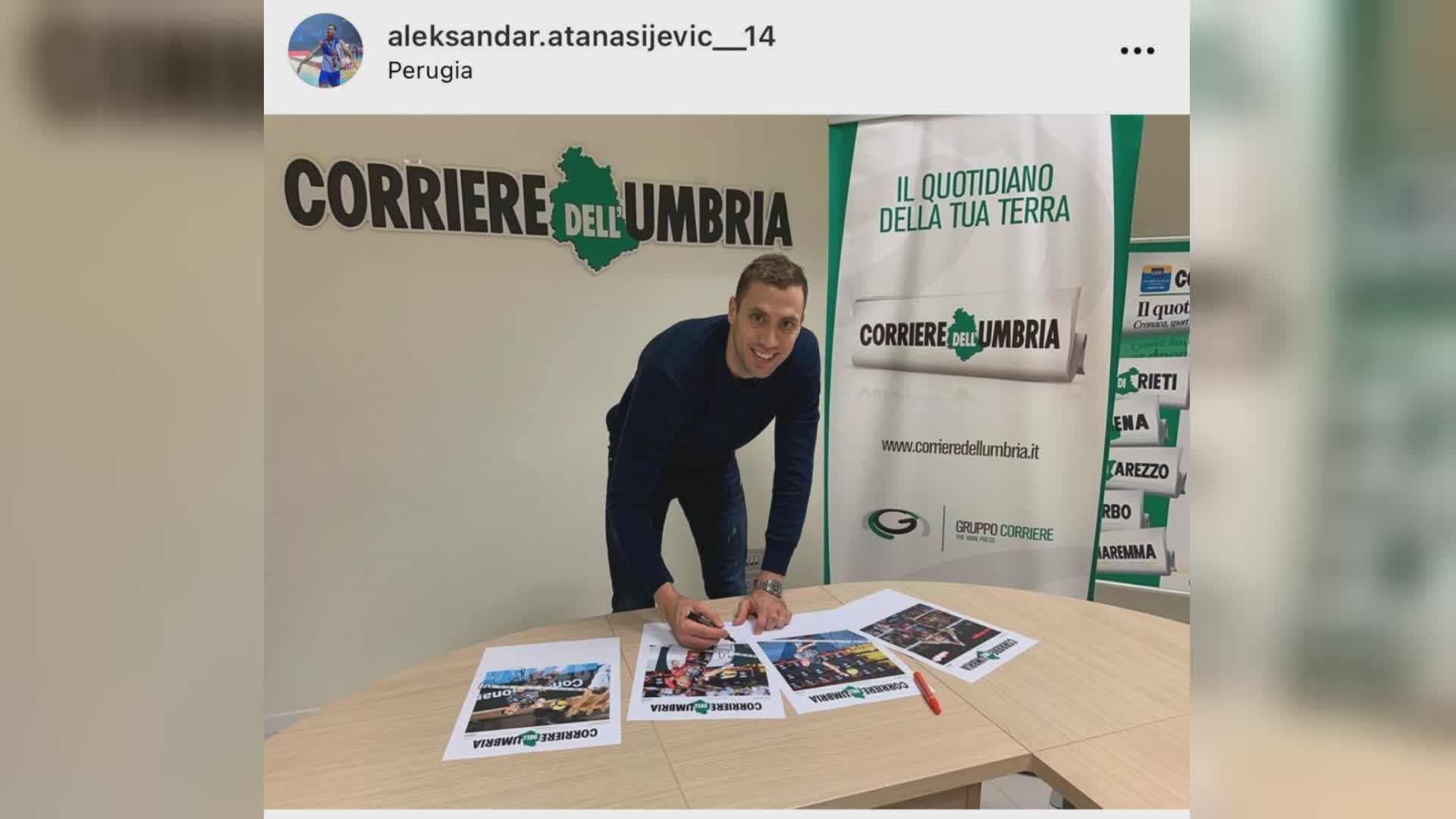 Domani con il "Corriere Umbria" la cover autografata da Atanasijevic