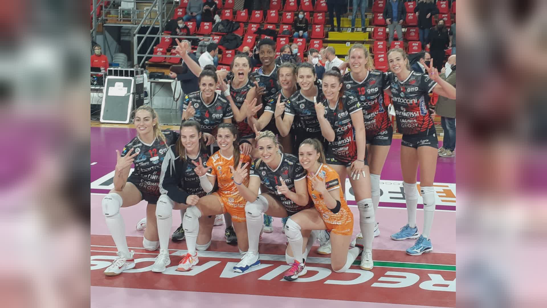 Vittoria Bartoccini (3-1) su Cuneo ell’esordio playoff