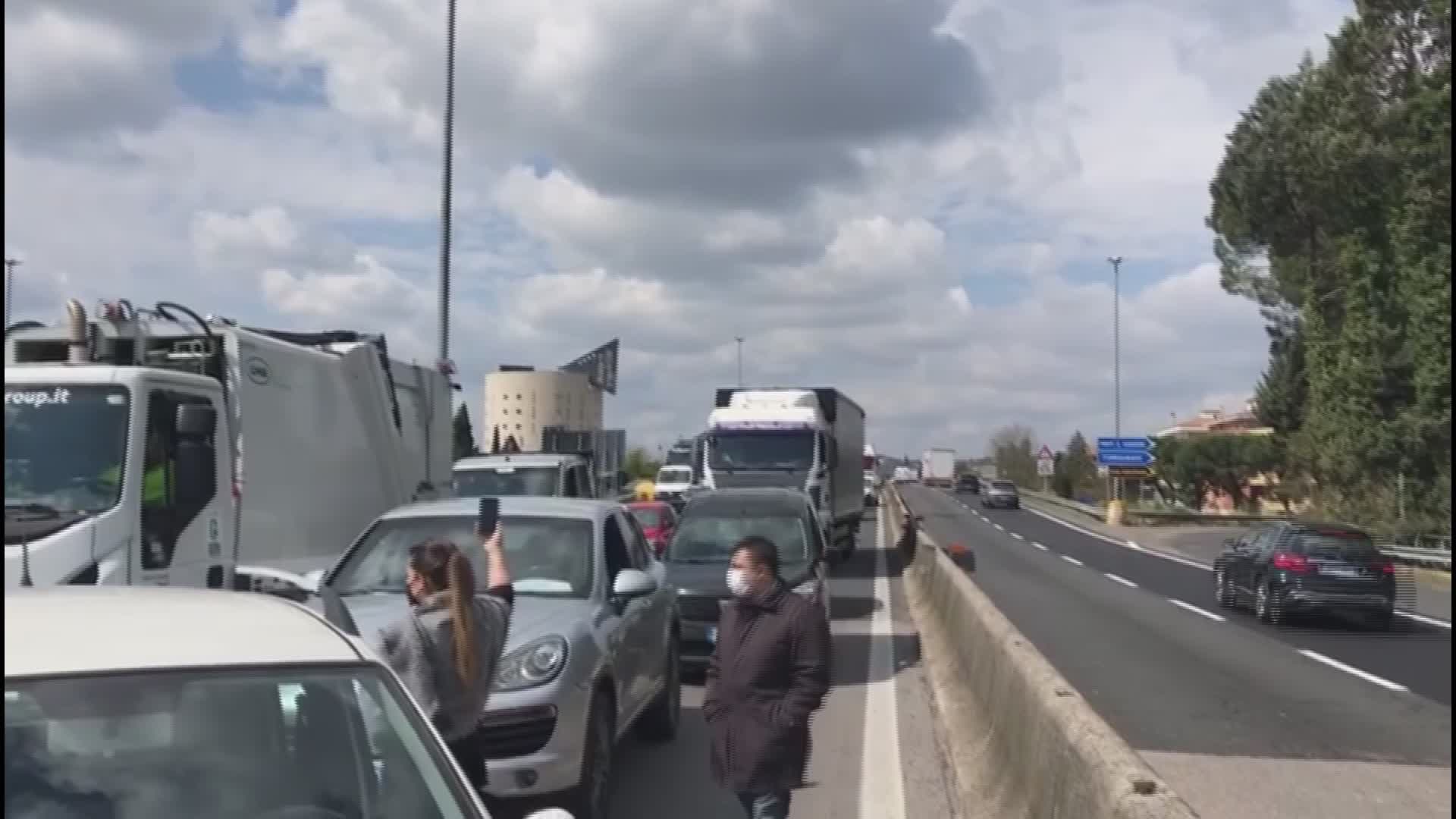 Protesta Tni, blocco anche sulla E45 a Ponte S.Giovanni