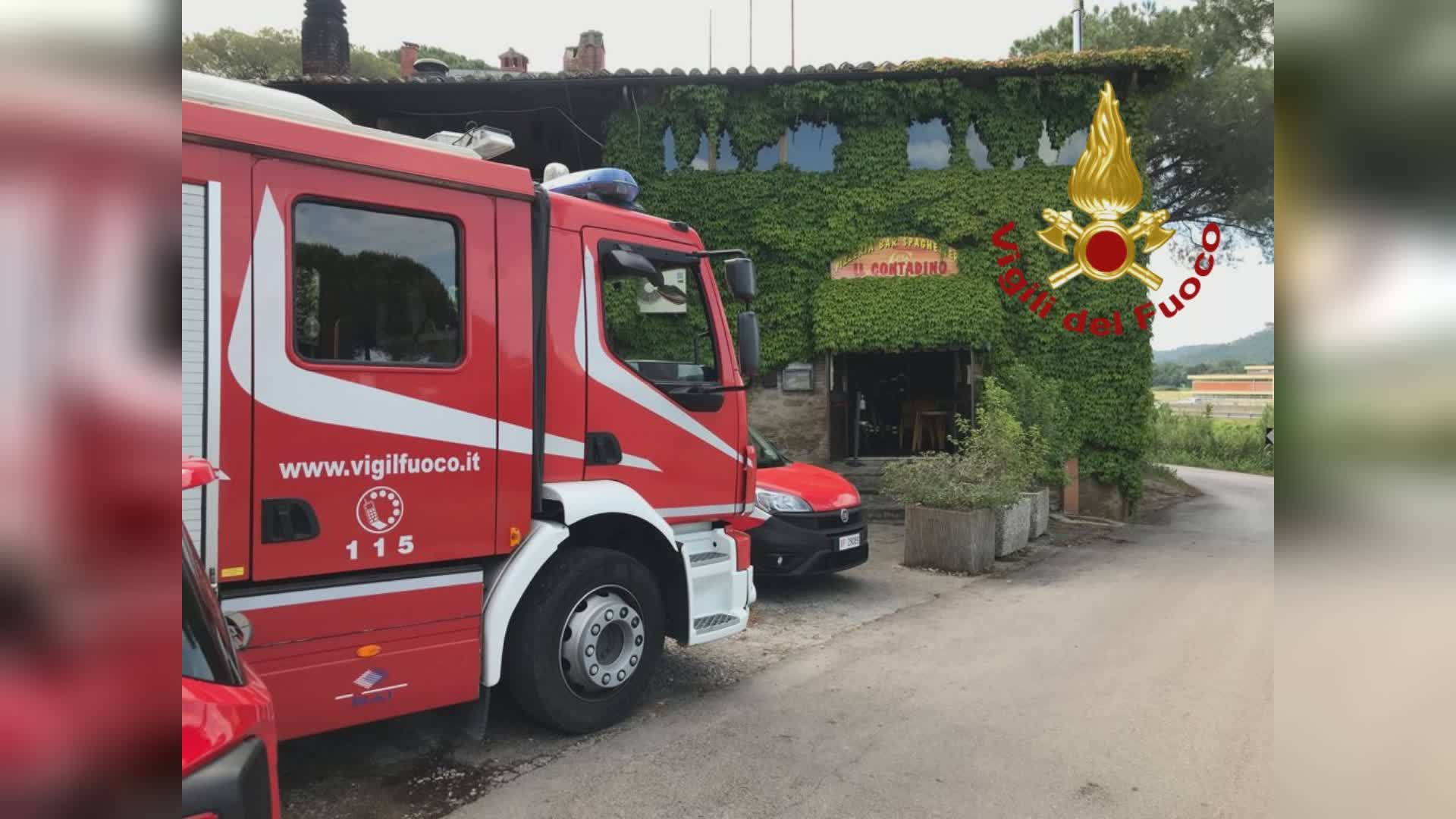 Incendio in un ristorante. Indagini sulle cause