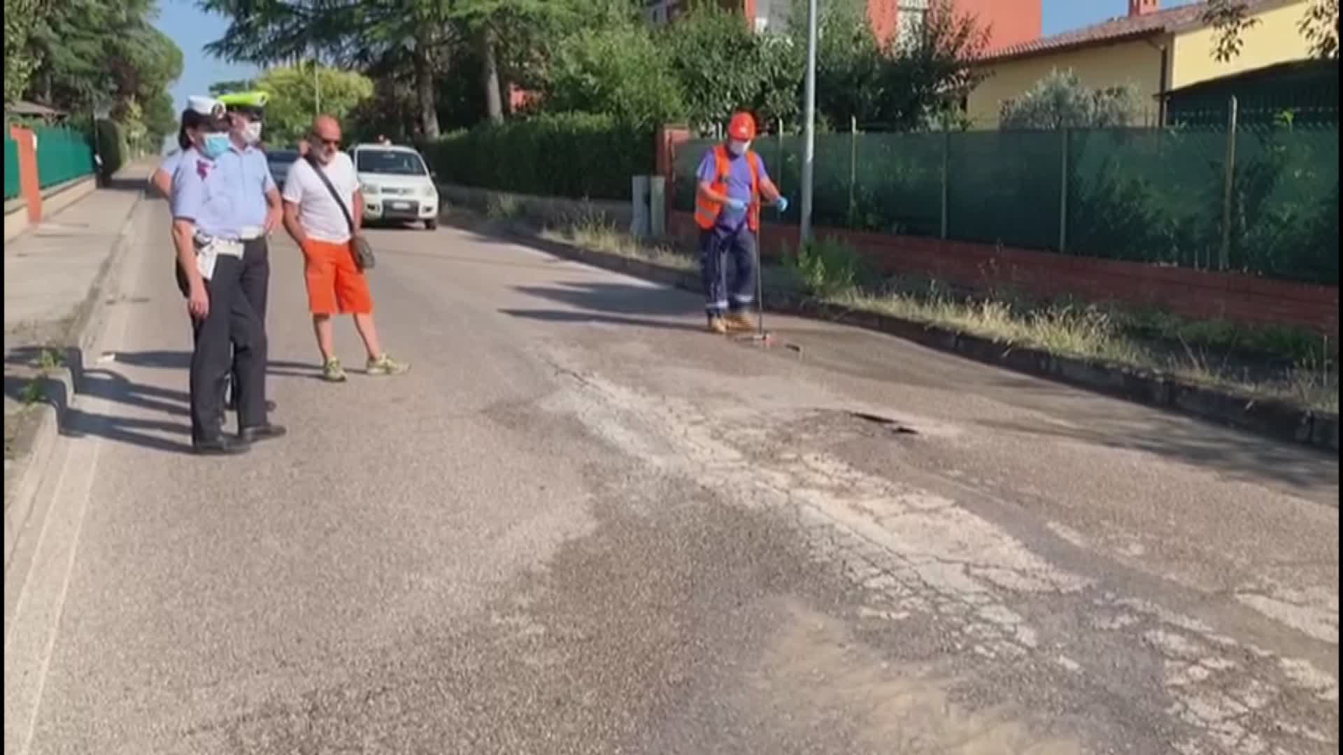 Perugia: perdita di acqua a Casenuove di Ponte della Pietra