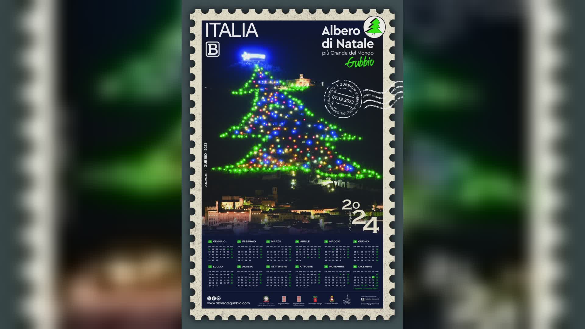 Albero di Gubbio: dal 1 dicembre ritratto su un francobollo