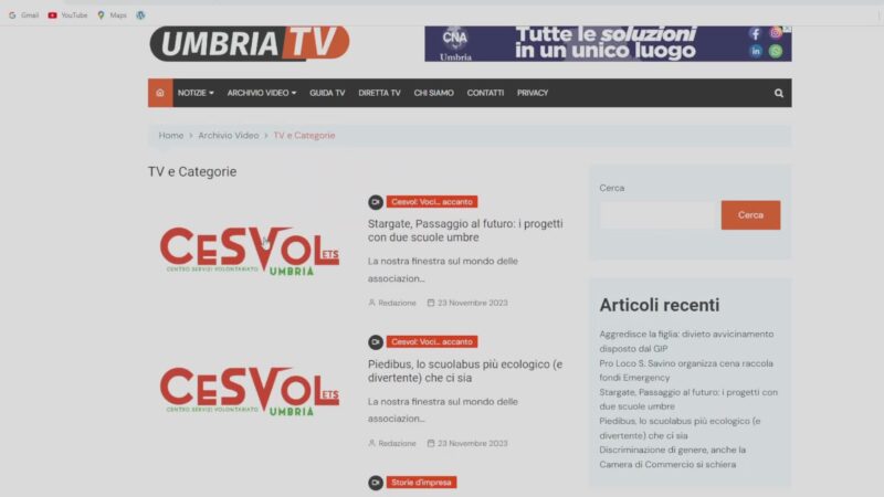 “Voci…Accanto”, parte la rubrica di Umbria Tv con Cesvol