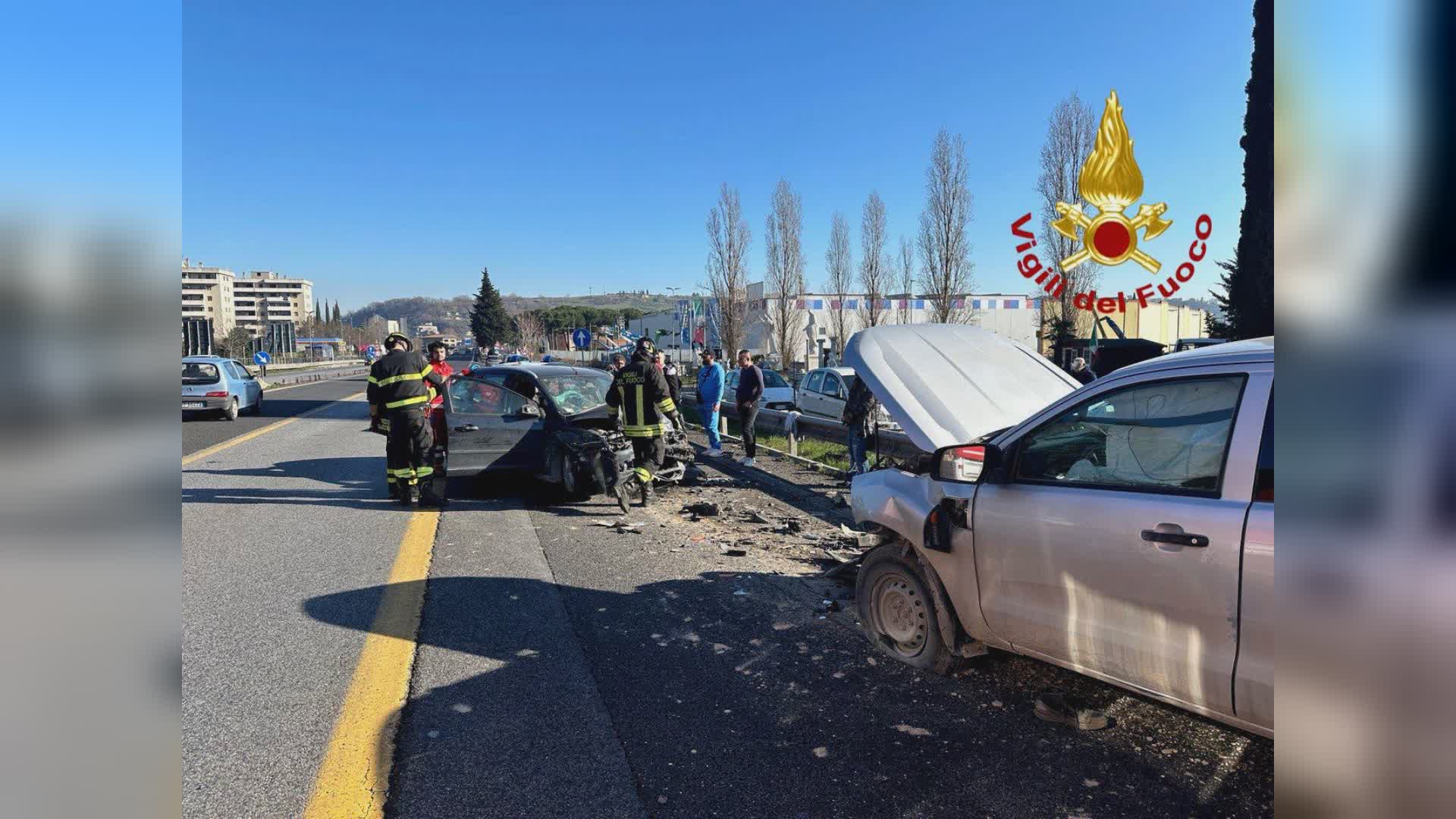 Incidente a P.S.Giovanni E45 direzione Foligno. Due feriti