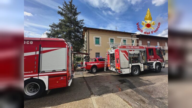 Incendio in appartamento a Solfagnano. Persona intossicata