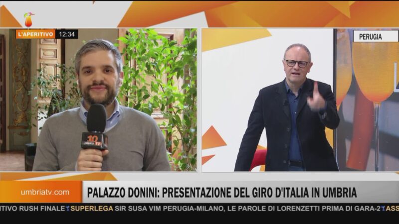 Palazzo Donini: presentazione del Giro d’Italia in Umbria