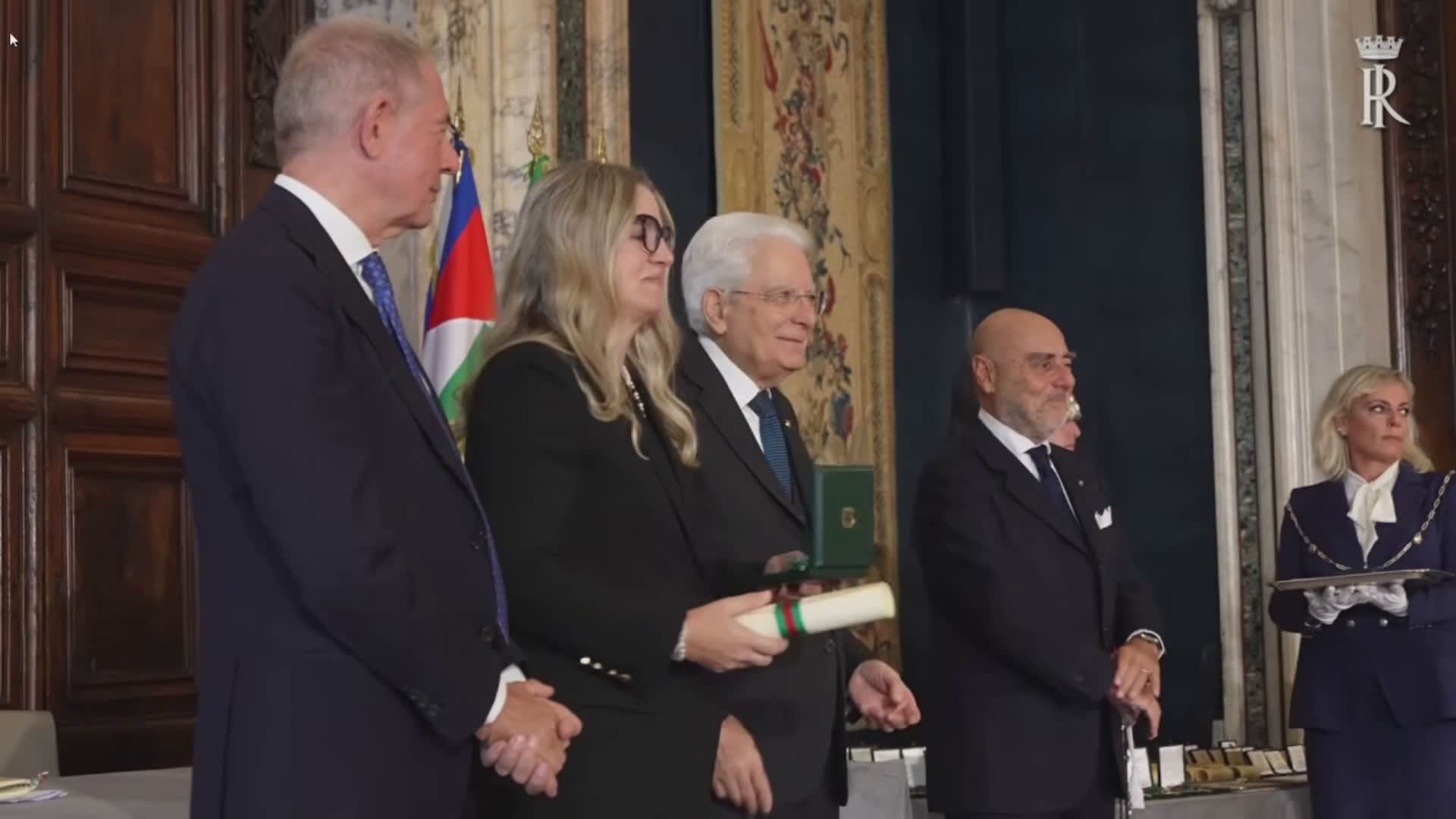 Lo studente Marcello Abbritti premiato dal presidente Mattarella