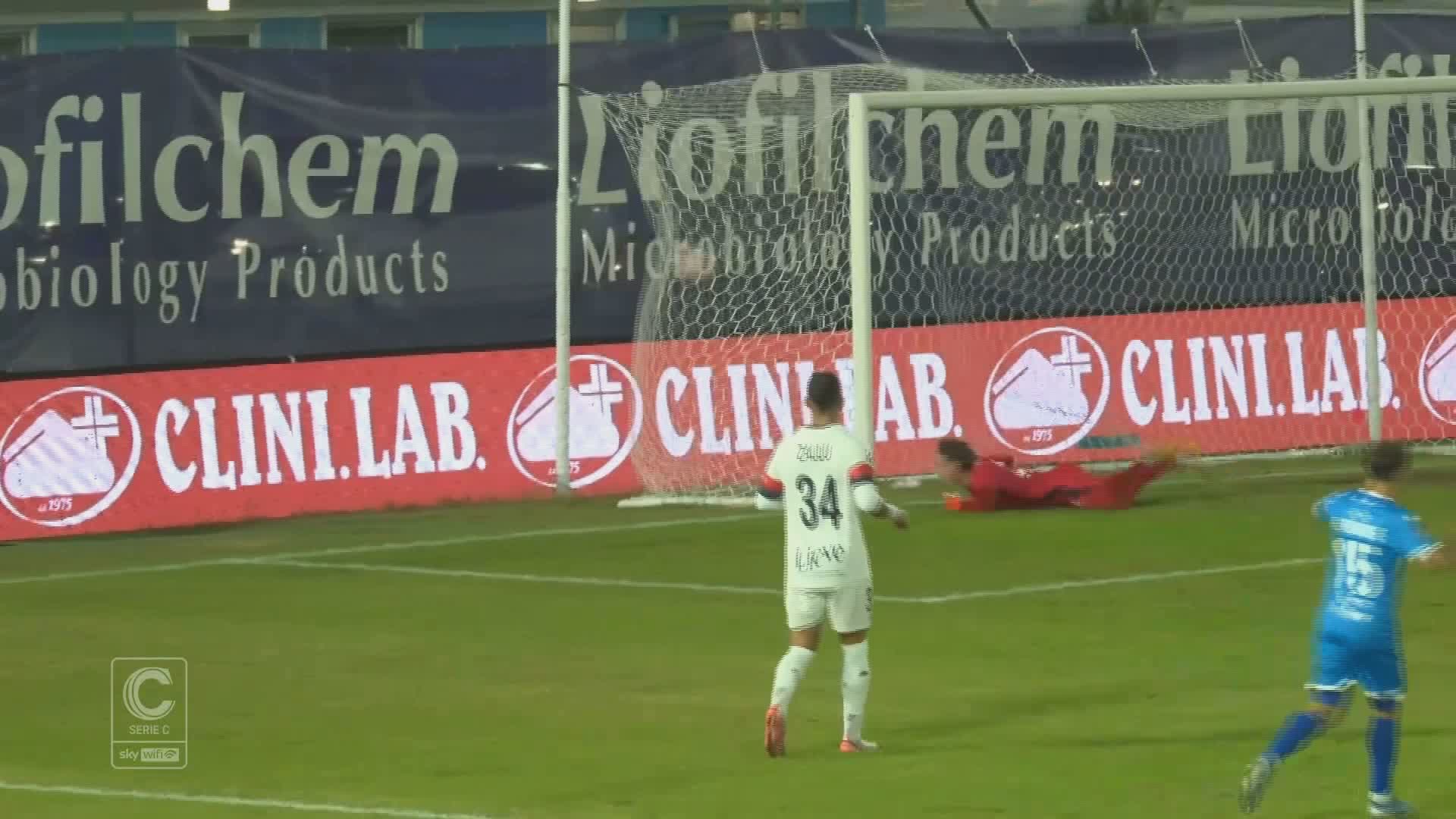 Pineto-Gubbio 1-0, sprofondo rossoblú